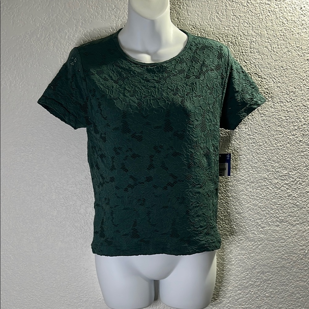 Arizona Jean Company Green Fitted Short Sleeve T-Shirt